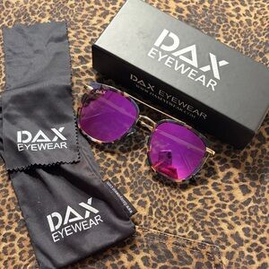 DAX 👑 POLARIZED Eyewear Women’s Mirrored Sunglasses 🕶️ w/ tortoise frames NWT